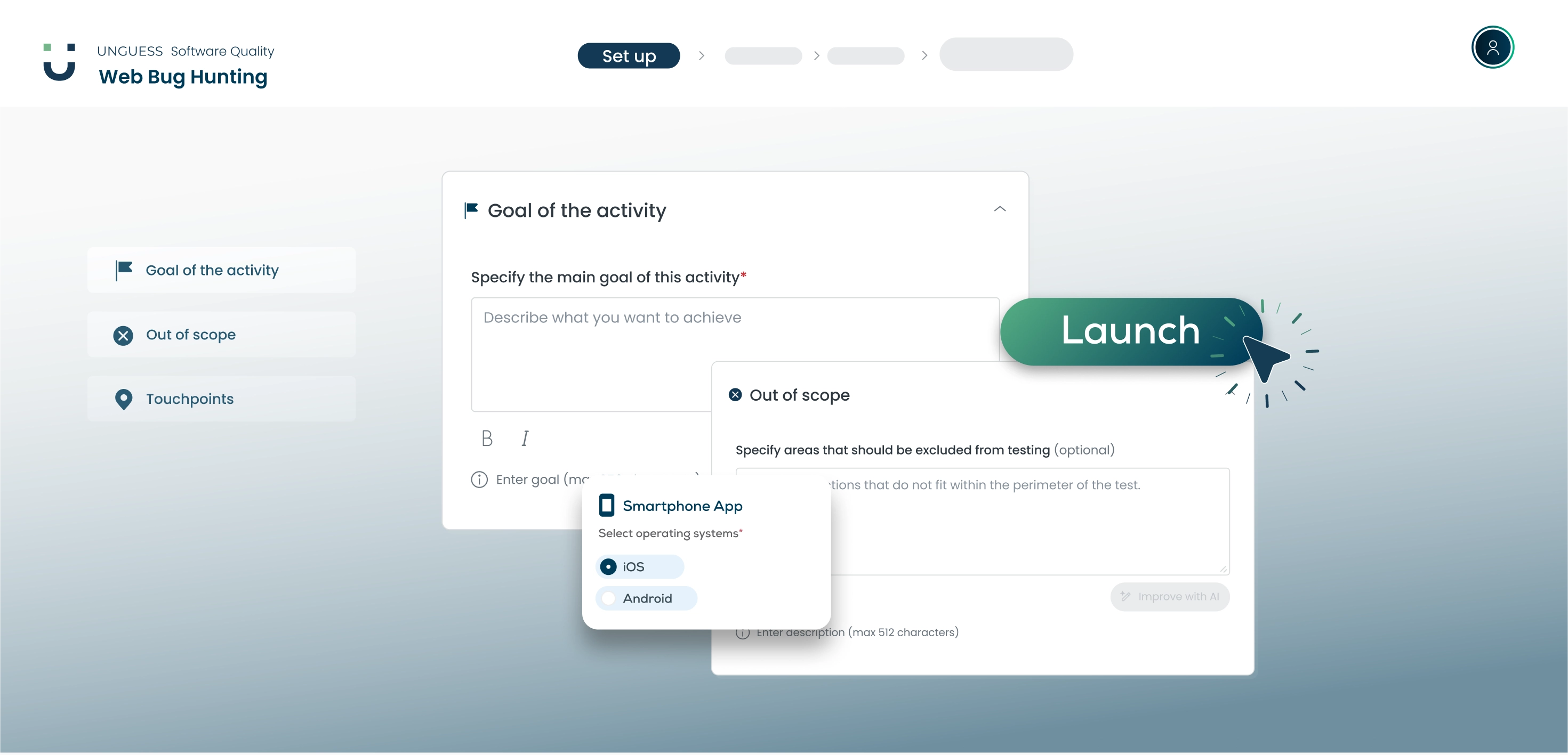 Launch tests fast